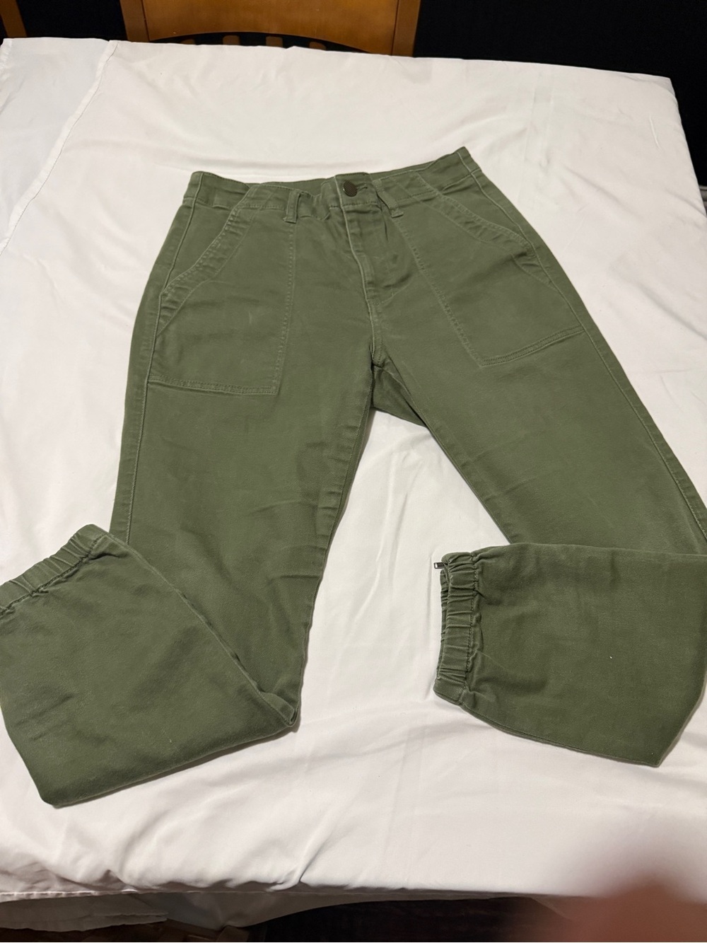 CAbi Olive Utility Boyfriend Jeans